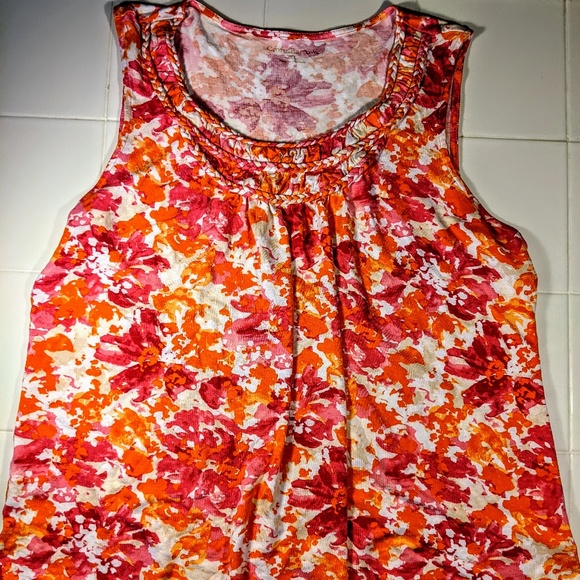 croft & barrow Tops - Croft & Barrow braided round neck Tank Top sx LX